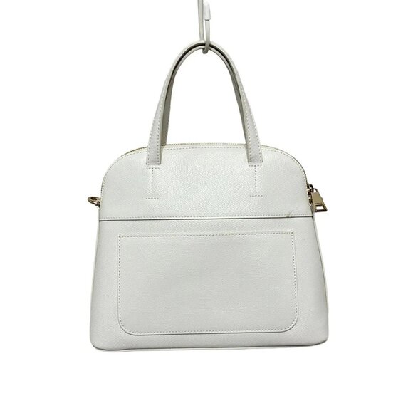 Auth FURLA Piper - White Leather Handbag - Picture 3 of 10